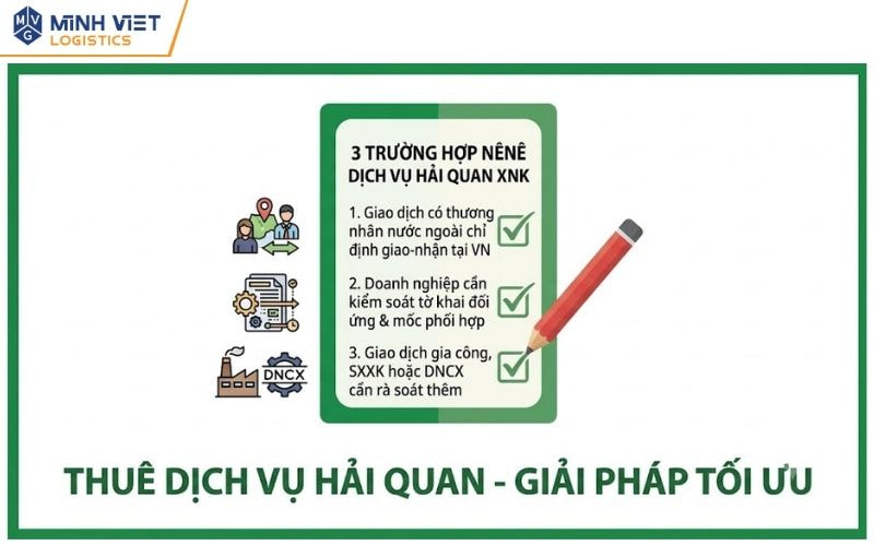 Trường hợp doanh nghiệp nên thuê dịch vụ làm thủ tục hải quan XNK